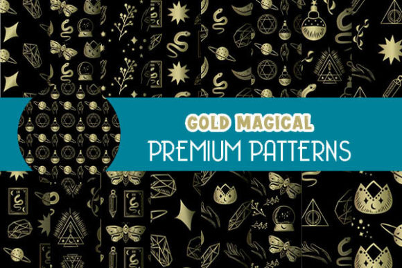 Black and Gold Magical Digital Papers: Elevate Your Creative Projects