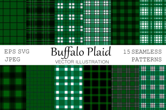 Buffalo Plaid. Green Plaid Pattern SVG: A Versatile Design for Creative Projects