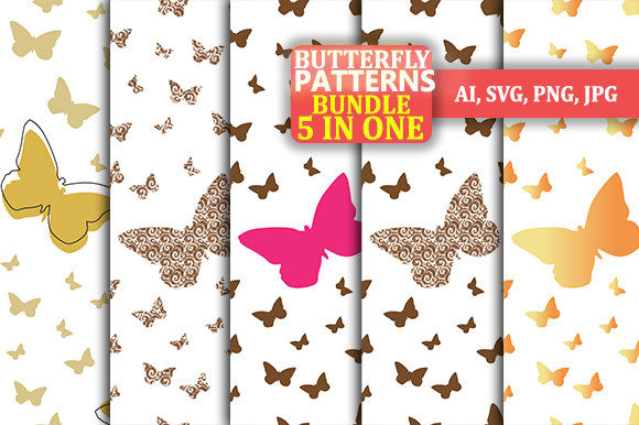 Butterflies Pattern Bundle Digital Paper: Enhance Your Design with Elegance and Creativity