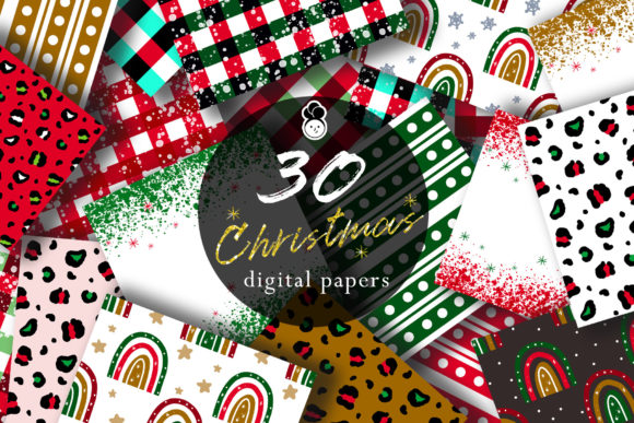 Christmas Digital Papers Bundle: A Versatile Resource for Creative Projects