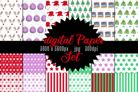 Christmas Digital Pattern and Cliparts for Creative Expression