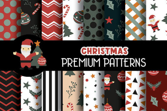 Classic Christmas Digital Papers Pattern