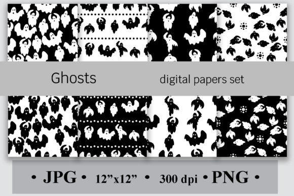 Ghosts Digital Paper Set: Creative Inspiration for Every Project