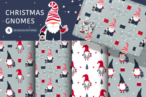 Gnomes Seamless Pattern, Winter Wrapping: A Strategic Design Tool for Creative Professionals