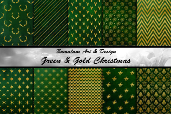 Green Gold Christmas Backgrounds: A Luxurious Addition to Your Creative Projects