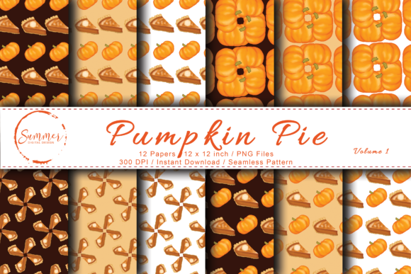Pumpkin Pie, Fall Pumpkin Spice Set: A Versatile Digital Design Collection for Creative Projects
