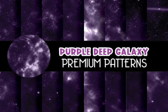 Purple Galaxy Digital Papers Pattern: A Creative Resource for Every Project
