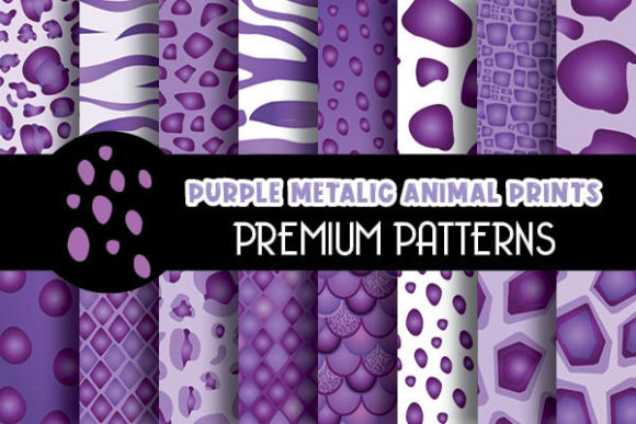Purple Metal Animal Prints Digital Paper: A Creative Resource for Every Project