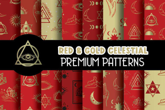 Red Celestial Magical Digital Papers: A Creative Resource for Every Project