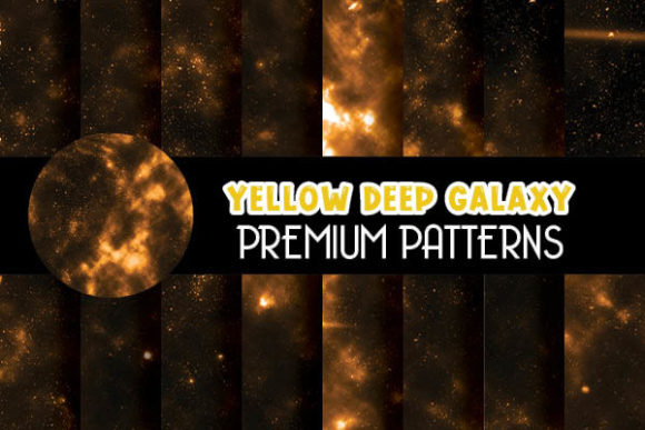 Yellow Galaxy Digital Papers Pattern: A Creative Resource for Every Project